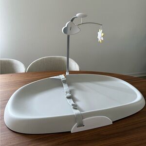 Gray Baby changing pad.